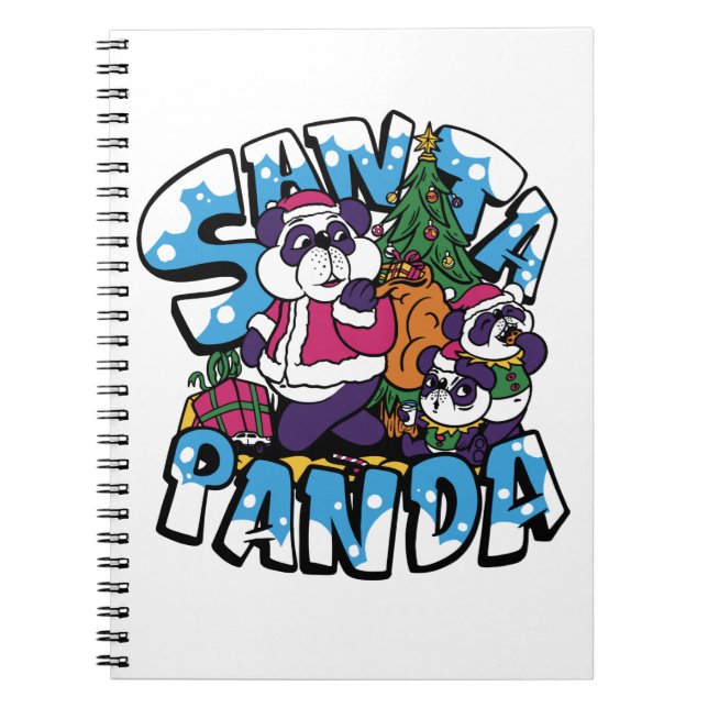 Panda Christmas Tree Notebook (Front)