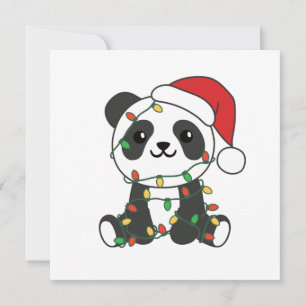 Panda Christmas Winter Animals Pandas Invitation