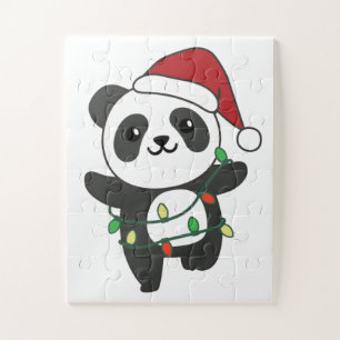 Panda Christmas Winter Animals Pandas Jigsaw Puzzl Puzzle