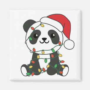 Panda Christmas Winter Animals Pandas Magnet