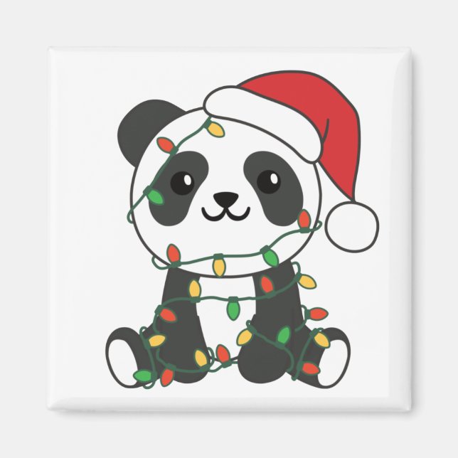 Panda Christmas Winter Animals Pandas Magnet (Front)