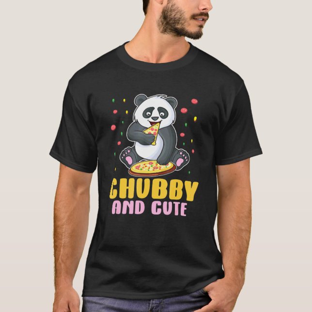 Panda Chubby And Cute  For Panda Bear Fans T-Shirt (Front)