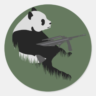 PANDA CLASSIC ROUND STICKER