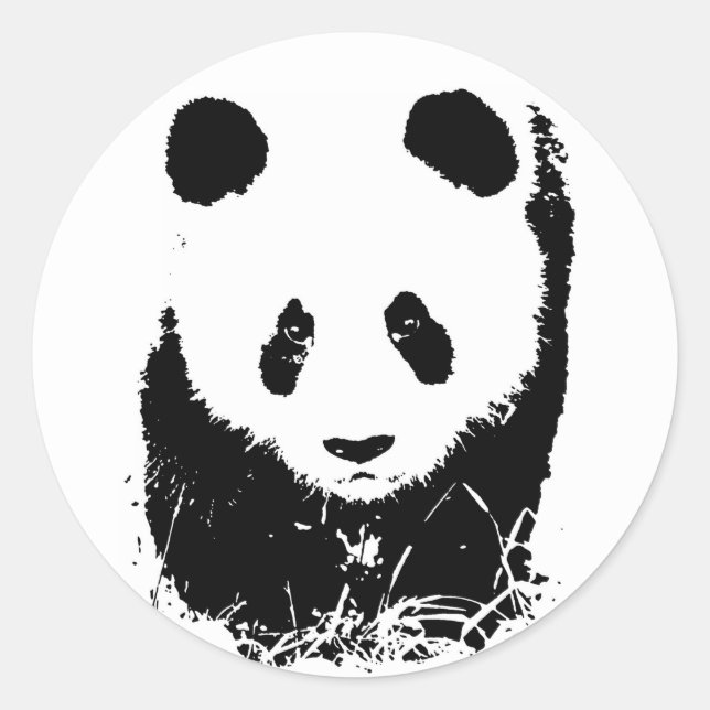 Panda Classic Round Sticker (Front)