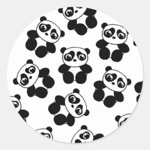 Panda Classic Round Sticker