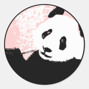 panda. classic round sticker