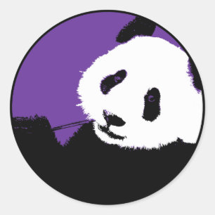 panda. classic round sticker