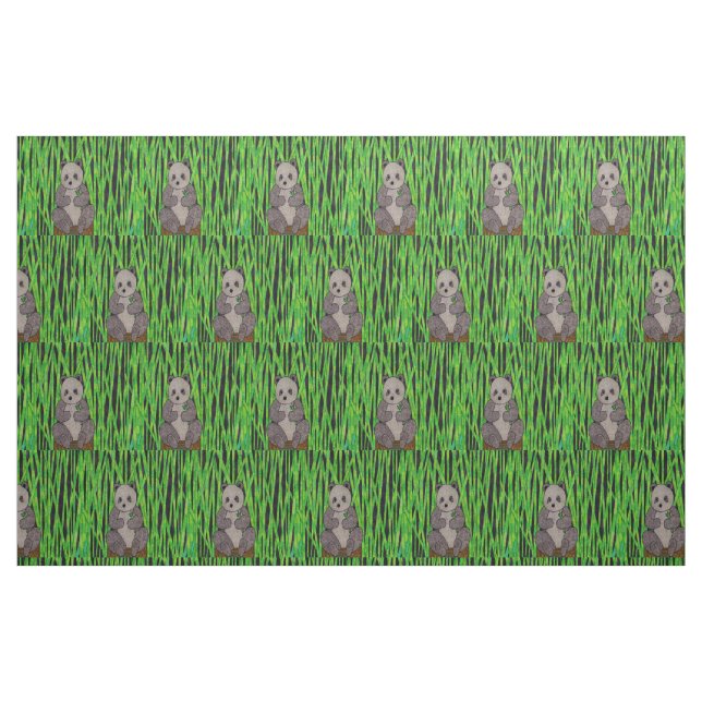 Panda - Combed Cotton Fabric (Fat Quarter)