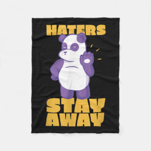 Panda Cool Bear Giant Animal Lover Quote Stop Hate Fleece Blanket