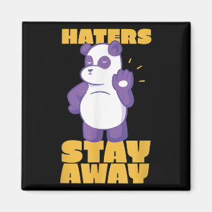 Panda Cool Bear Giant Animal Lover Quote Stop Hate Magnet