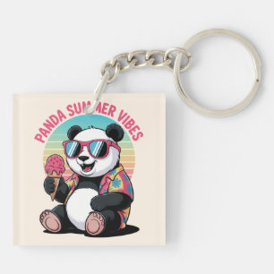 Panda Cool Summer Ice Children Key Ring