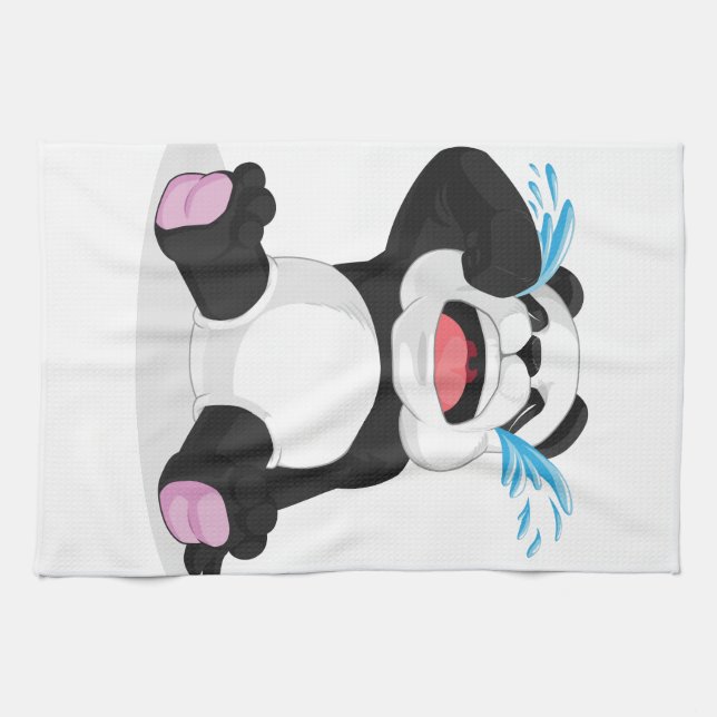 Panda Crying Tea Towel (Horizontal)