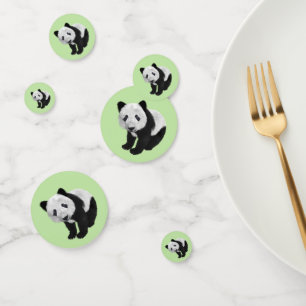 Panda Cub Green Confetti