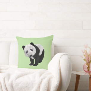Panda Cub Green Cushion