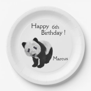 Panda Cub  Paper Plate