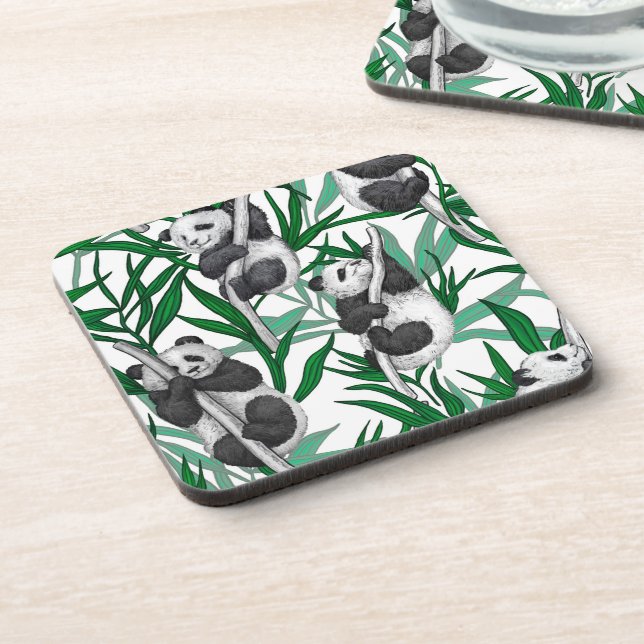 Panda cubs on coaster (Left Side)