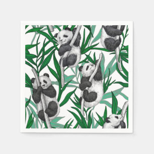 Panda cubs on napkin