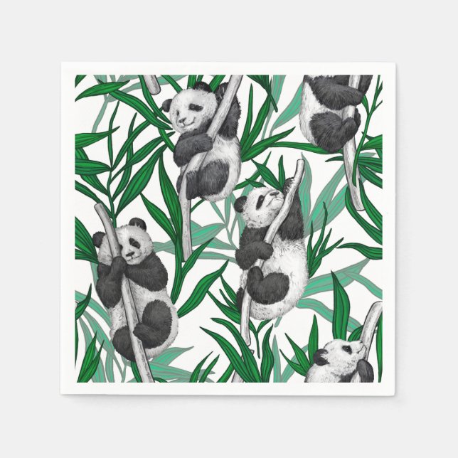 Panda cubs on napkin (Front)