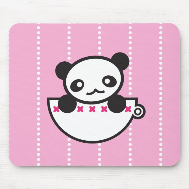 Panda Cup Mouse Mat (Front)