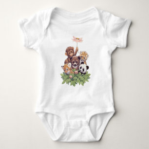 Panda Cute Design Baby Jersey Bodysuit