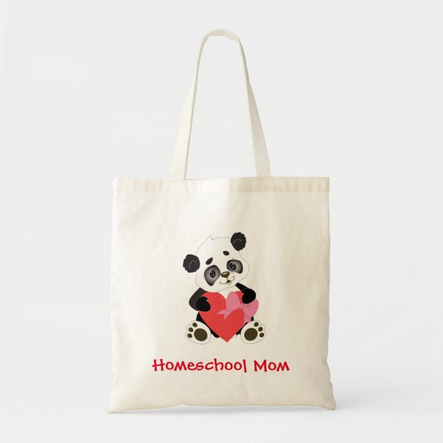 Panda Cutie Homeschool Mum Tote Bag (Front)