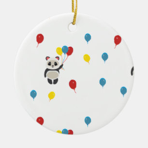 panda day balloon celebrations ceramic tree decoration