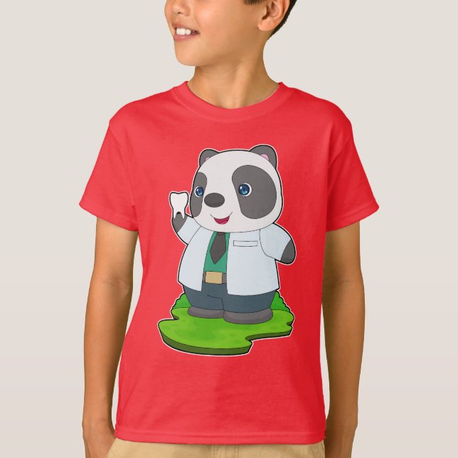Panda Dentist Tooth T-Shirt (Front)