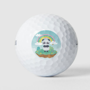 Panda design golf balls