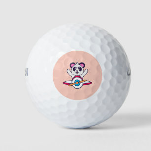 Panda design golf balls