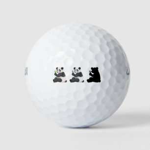 Panda design golf balls