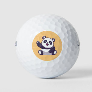 Panda design golf balls