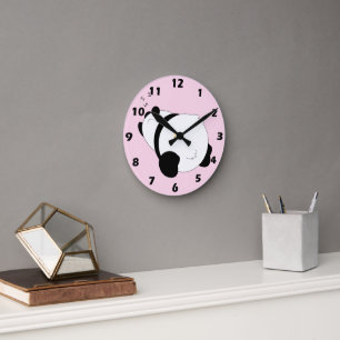 Panda Design Round Clock