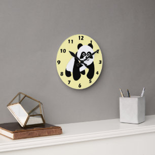 Panda Design Round Clock