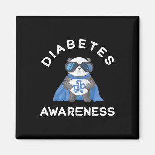 Panda Diabetic Type 1 Diabetes Awareness Support K Magnet