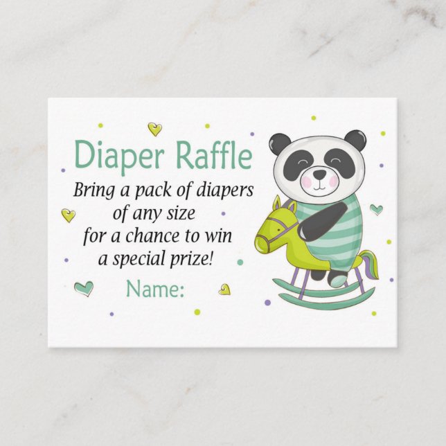 Panda Diaper Raffle Tickets (Front)