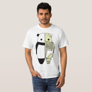 Panda Dichotomy: The Living and the Bones T-Shirt