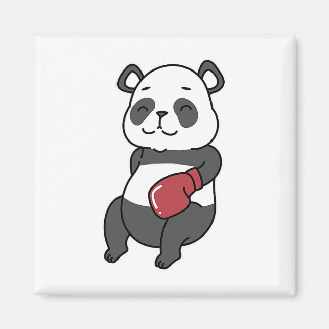 Panda Does Boxing  Magnet (Front)