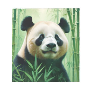 Panda Double Exposure Animal Nature Wilderness Art Notepad