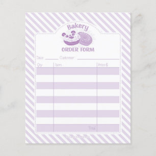Panda Doughnut Bakery Order Form Flyer