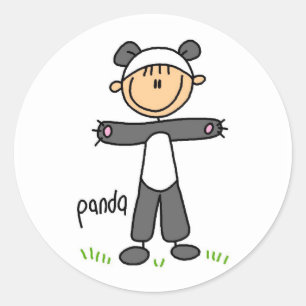 Panda Dress Up T-shirts and gifts Classic Round Sticker