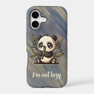 Panda eating bamboo iPhone Case