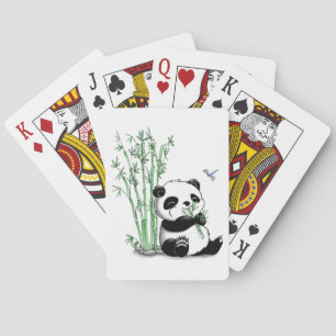 Panda Eating Bamboo Playing Cards