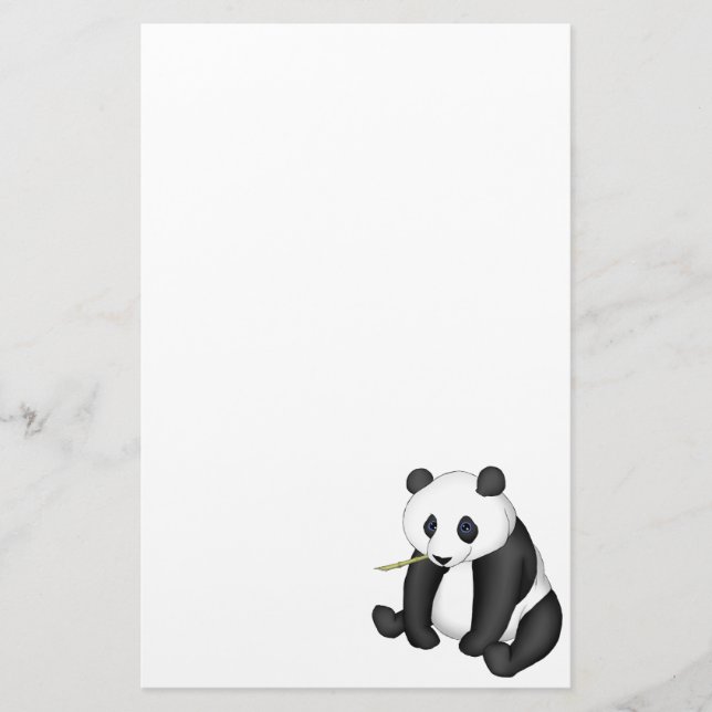Panda Eating Bamboo Stationery (Front)