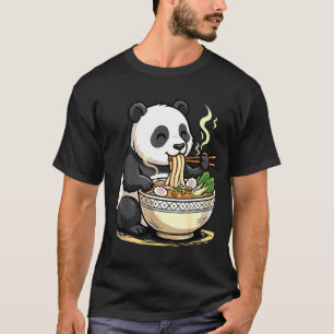 Panda Eating Funny Ramen Noodles T-Shirt