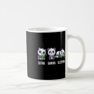 Panda Eating Gaming Sleeping For Multiplayer Game  Coffee Mug