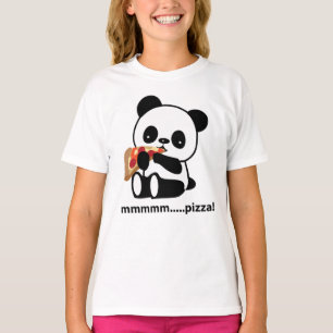 PANDA EATING PIZZA - cute T-Shirt