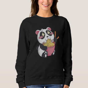 Panda Eating Ramen Kawaii Food Lover Art Cute Sweatshirt