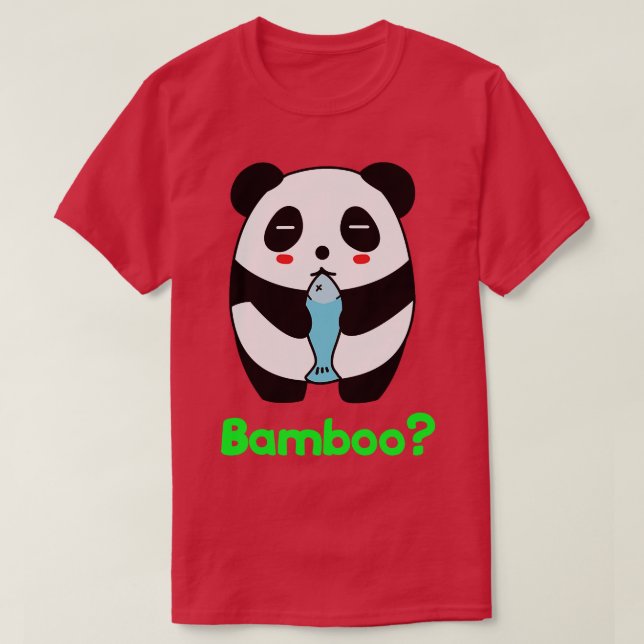 Panda eats bamboo T-Shirt (Design Front)