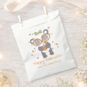 Panda Eyeball Drink Hearts Happy Halloween Favour Bags