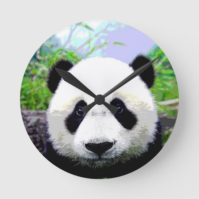 Panda Eyes Round Clock (Front)